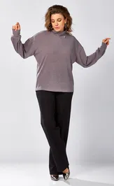 Лонгслив BegiModa 4156 фиолетовый пепел