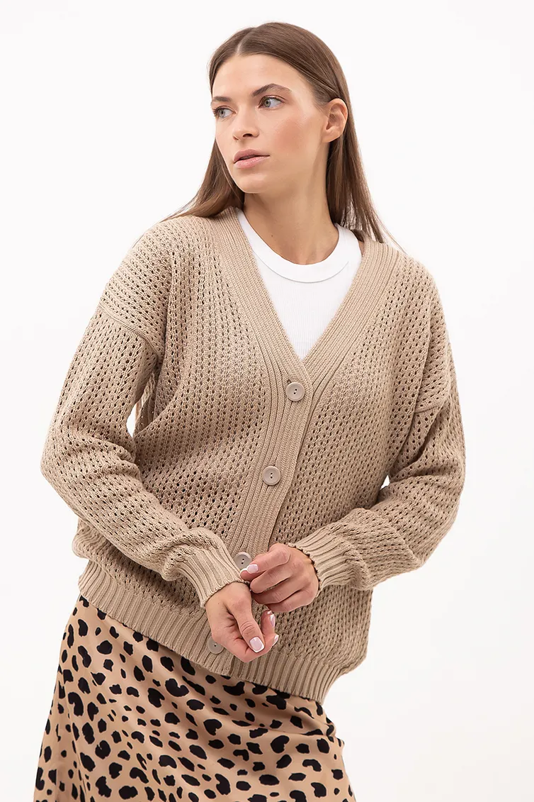 Sweter Romgil #TZ736X svetlo-bezhevyj