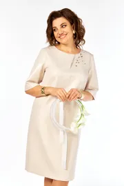Sukienka Olga Style #S980 svetlo-bezh