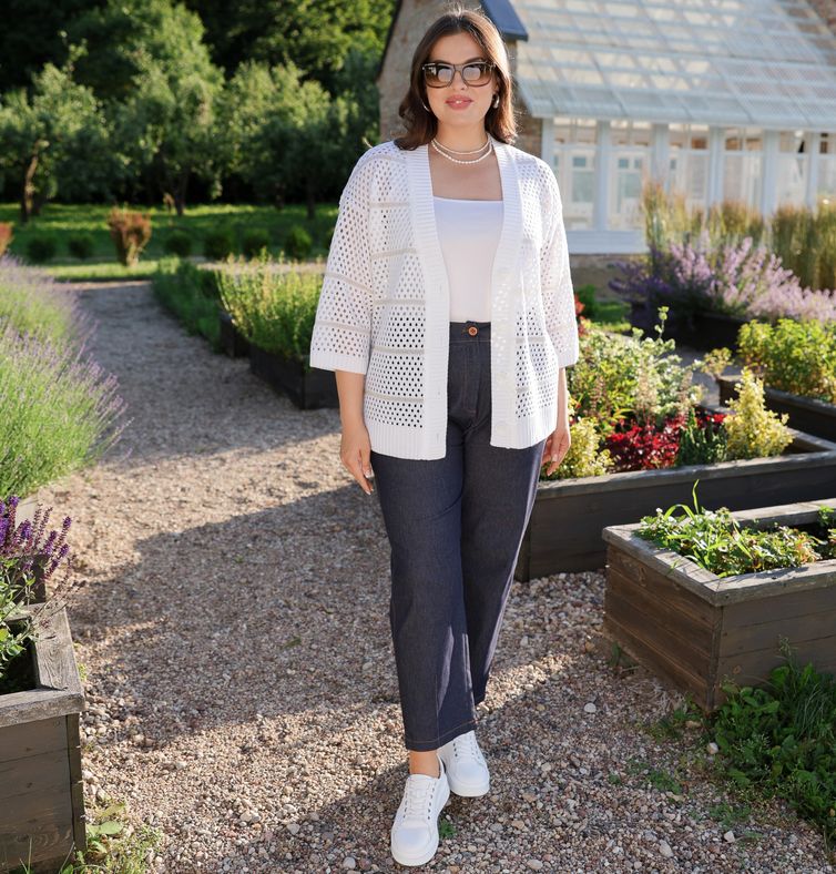 Sweter BONADI #1819 belyj