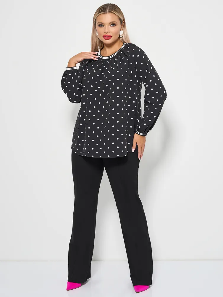 Bluzka DORA plus #0347-1 chernyj