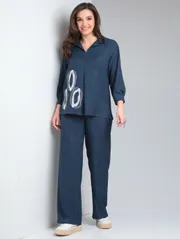Garnitur Vilena-fashion #889 temno-sinij