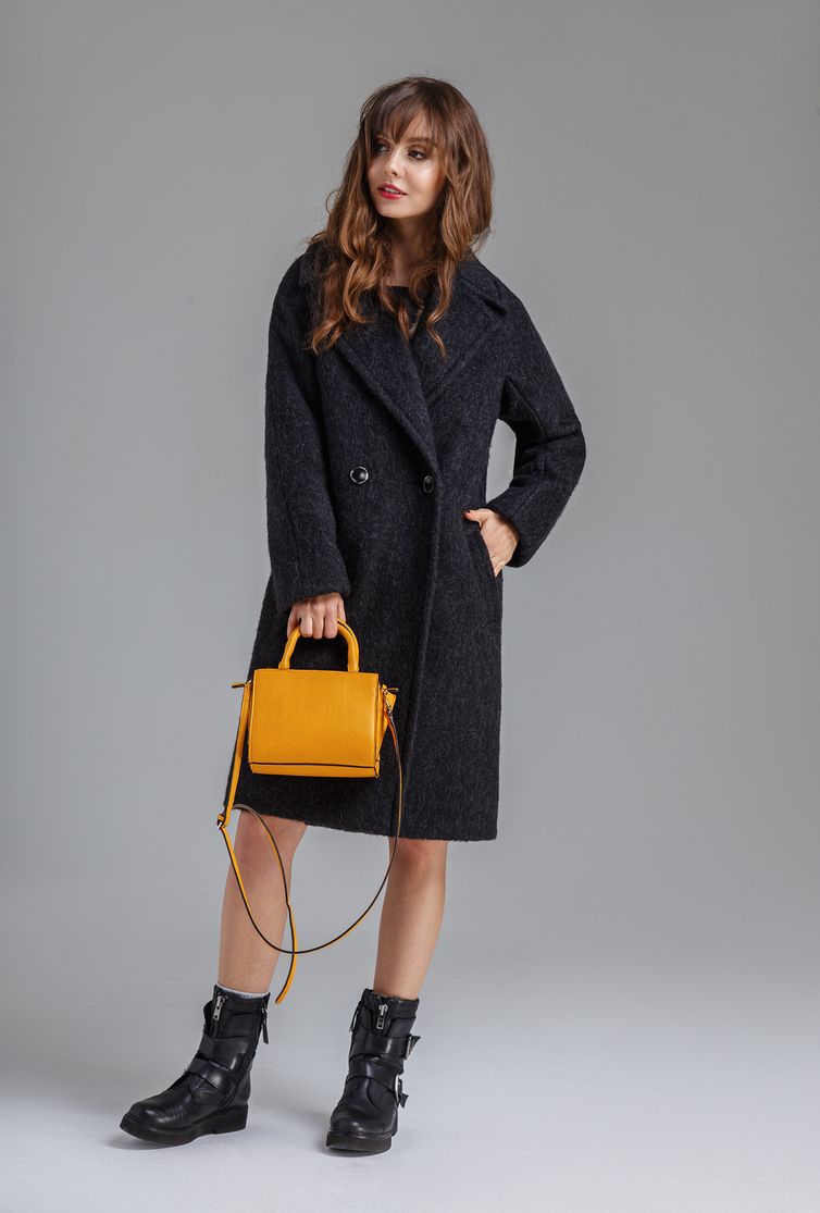 Coat PAPAYA #P1192 chernoe.