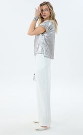 Blouse LM M 0092 shimmer bezhevyj