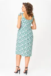 Платье Michel Chic арт. 2130 бирюза цветы