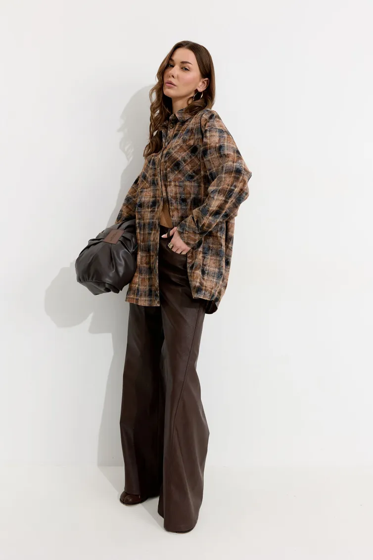 Blouse Lyushe #4303 korichnevyj