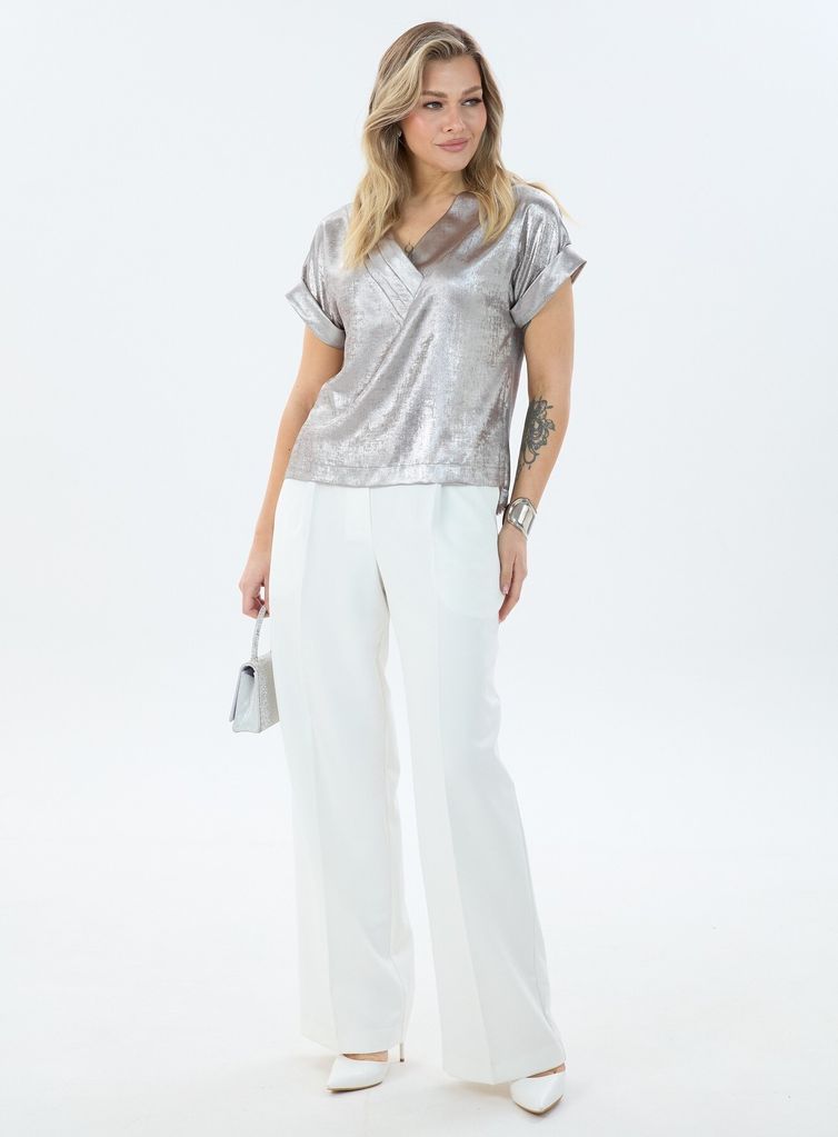 Bluzka LM project #M 0092 shimmer bezhevyj