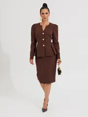 Suit Galean Style #1012 korichnevyj