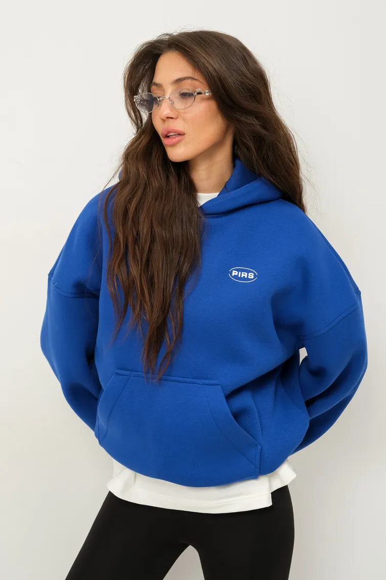Bluza Z Kapturem Pirs #6504 vasilkovyj