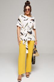 Комплект Beautiful & Free арт. 6144 абстракция+горчица