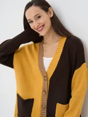 Sweter Newvay #9242-91040 gorkij shokolad/shalfej/karamelnyj kofe