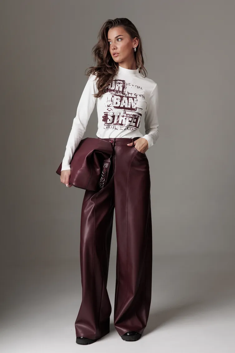 Spodnie Lyushe #4510 bordo