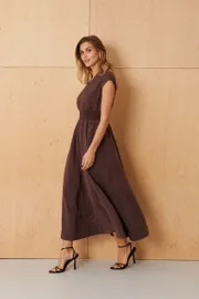 Dress PND #89880 korichnevyj