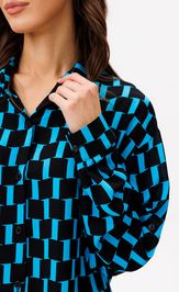 Blouse VIZAVI 735 cherno-goluboj