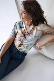Blouse nika.pl #01055 Aga-5 sero-korich