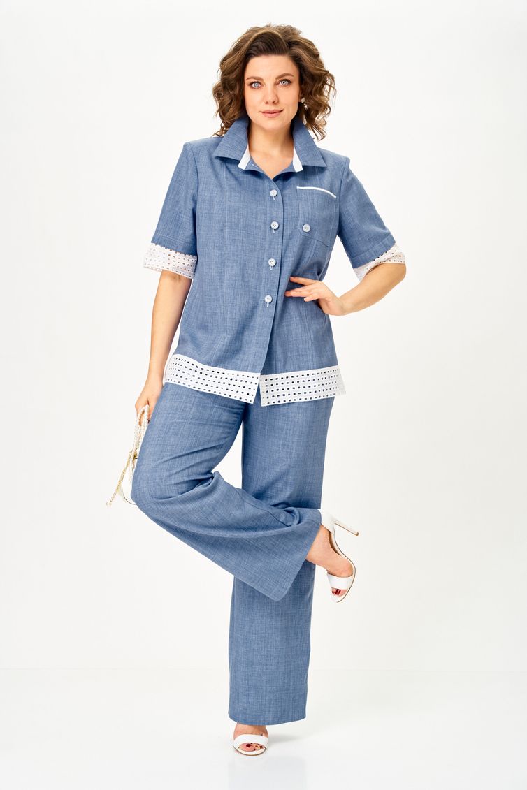 Костюм Vilena-fashion арт. 1156 голубой