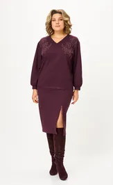 Garnitur Vilena-fashion 1169 burgundi