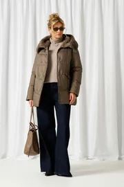 Coat Beautiful & Free #1018 xaki
