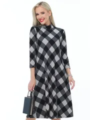 Sukienka DS Trend #P-4685 (Osobenno aktualno, kletka)