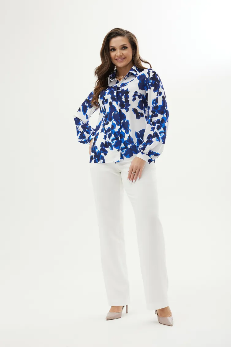 Bluzka MALI #623-074 golubye cvety
