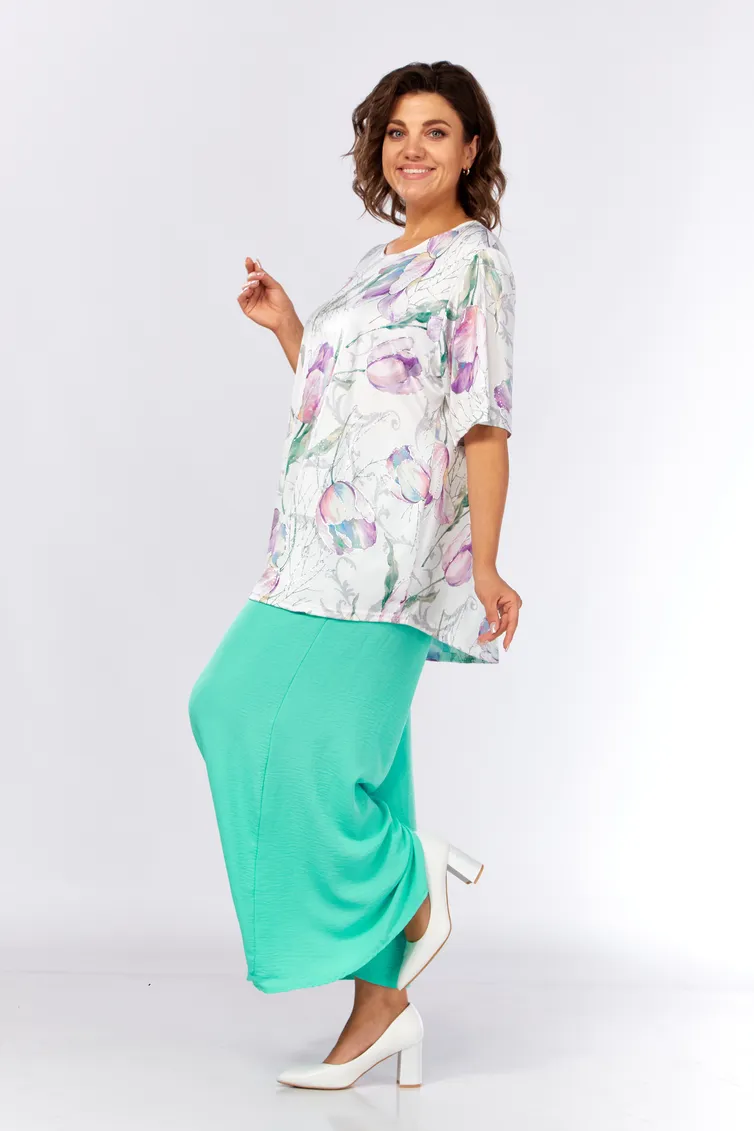 Bluzka Abbi #4056 belyj tyulpan