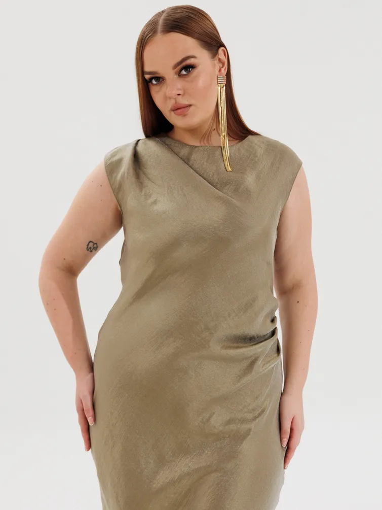 Sukienka Anastasia MAK #1317 xaki