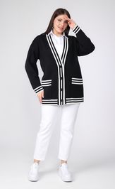 Кардиган BONADI 1884 черно-белый