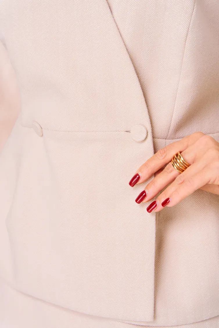 Blazer V&N fashion #1048 zhaket bezhevyj