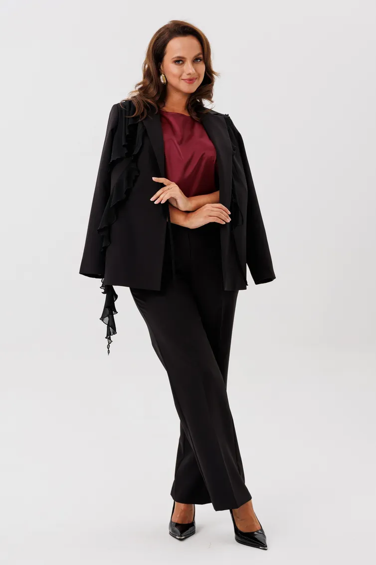 Garnitur Vilena-fashion #1121 chernyj+vinnyj
