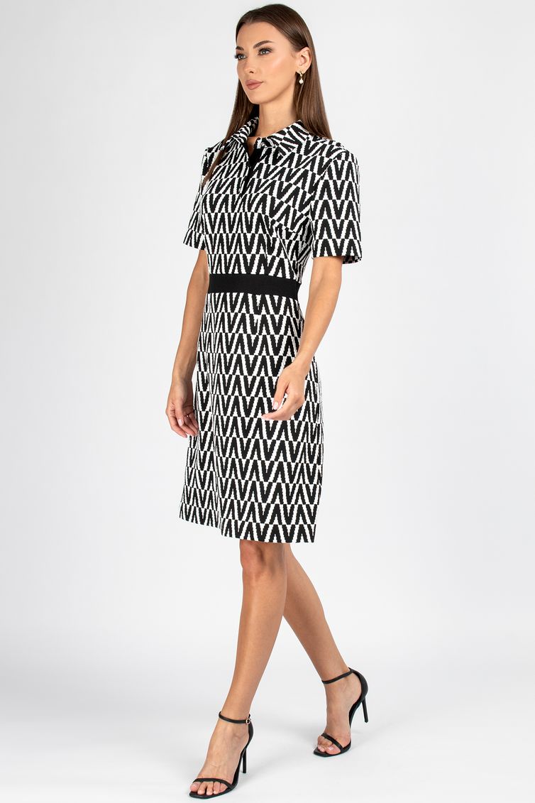 Dress VIZAVI #807 cherno-belyj