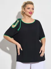 Bluzka DORA plus #0324-1 chernyj