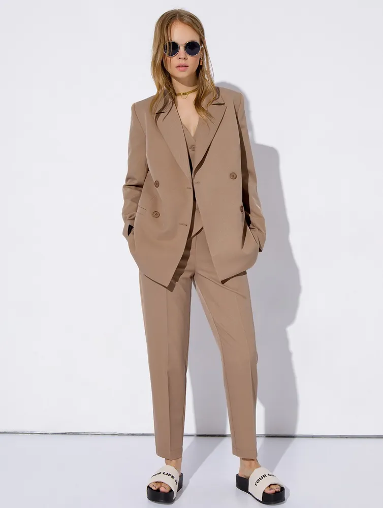 Trousers Pirs #4638 temno-bezhevyj