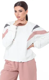 Свитшот Anelli Laurel 1018 белые тона