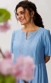 Платье Anelli Laurel 1604 голубое кружево