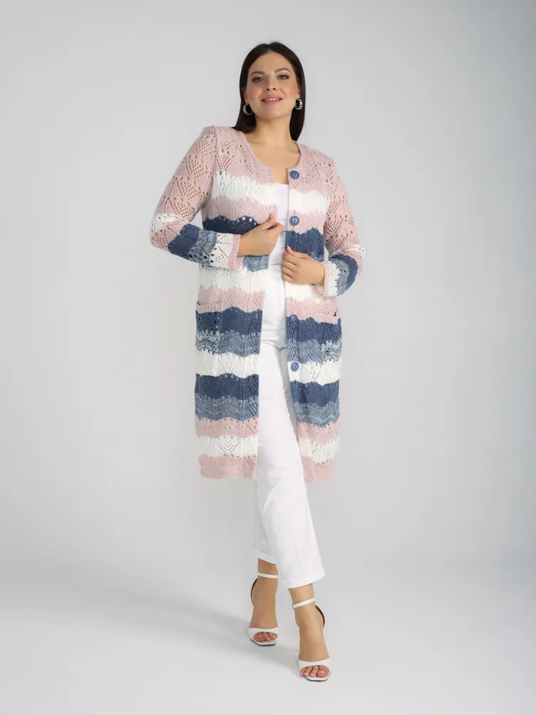 Sweter BONADI #1285 pudra-dzhins