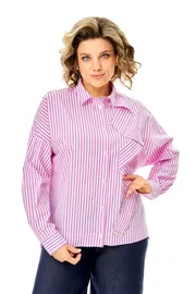 Blouse Michel Chic #798 poloska lilovaya