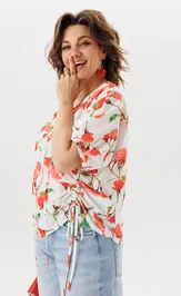 Blouse Anelli Laurel 1884 krasnye maki