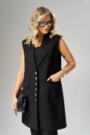 Waistcoat Ava fashion #M-242 chernyj