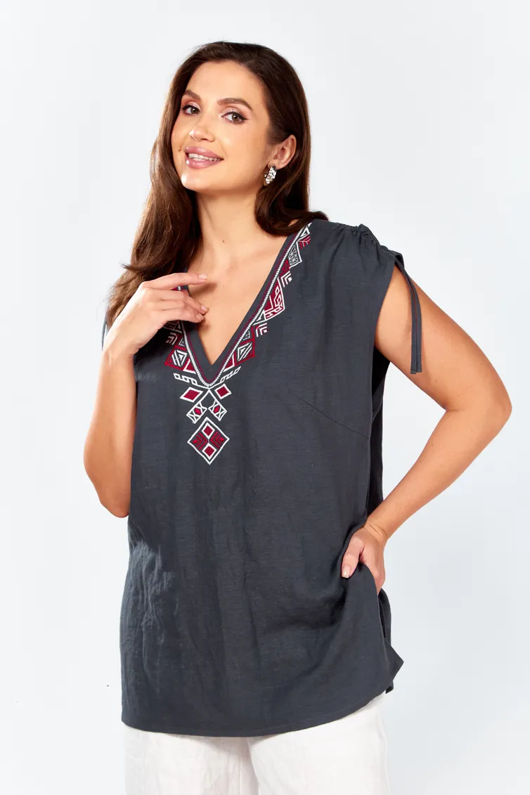 Bluzka MALI #625-079 seryj