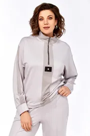 Suit Olga Style #S1001 svetlo-seryj