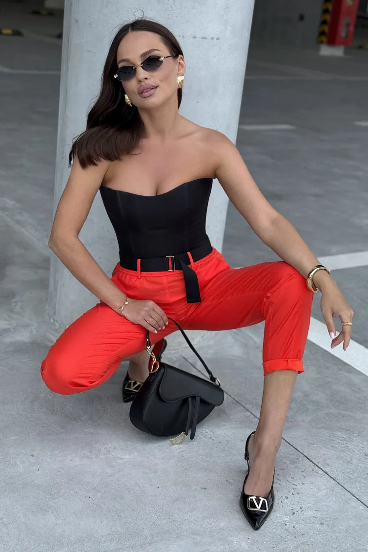 Trousers PRATA wear #S035 krasnyj