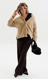 Cardigan Anelli Laurel 1661 bezhevyj pushistik