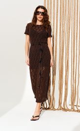 Платье Elletto Life 11139 коричневый