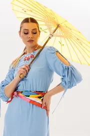 Sukienka Anelli Laurel #1878 golubaya fantaziya
