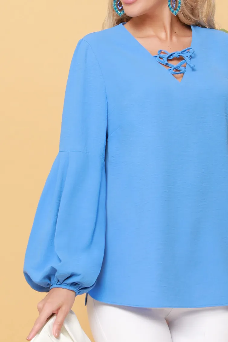 Bluzki, tuniki DS Trend #B-1661-0167-02 (golubaya s pyshnymi rukavami)