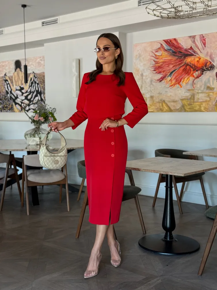Dress Dilana Vip #2074 krasnyj