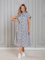 Dress NOVITA #1338-1 seryj