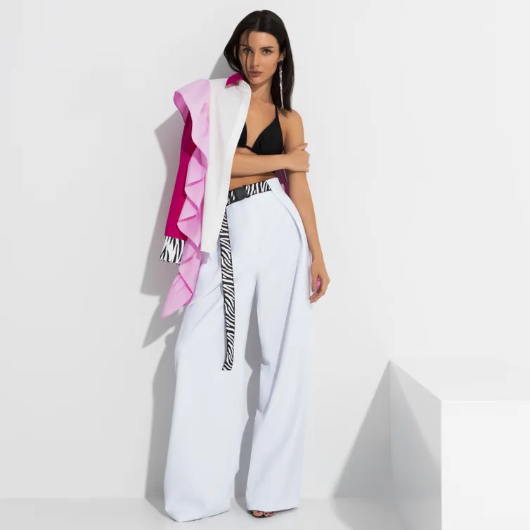 Spodnie CHARUTTI #Lifestyle (white, s poyasom)