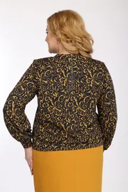 Комплект Vilena-fashion арт. 772 темно-синий+узор горчица+горчица
