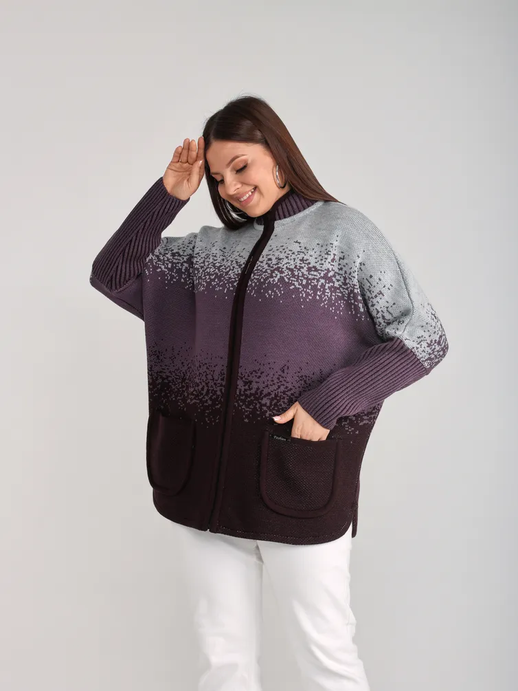 Cardigan BONADI #1970 baklazhan